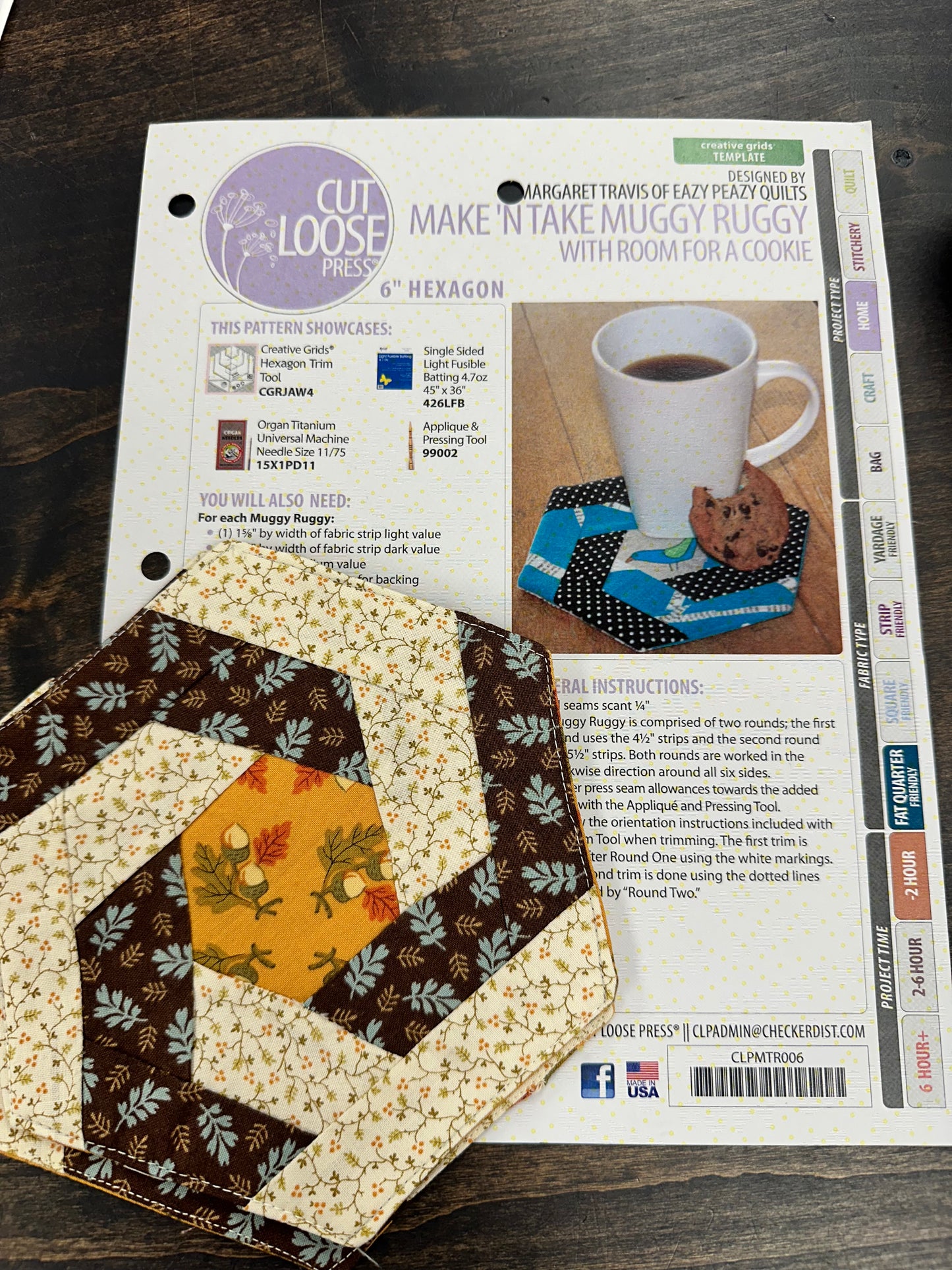 Muggy Rug Hexagon Mug Rug Class