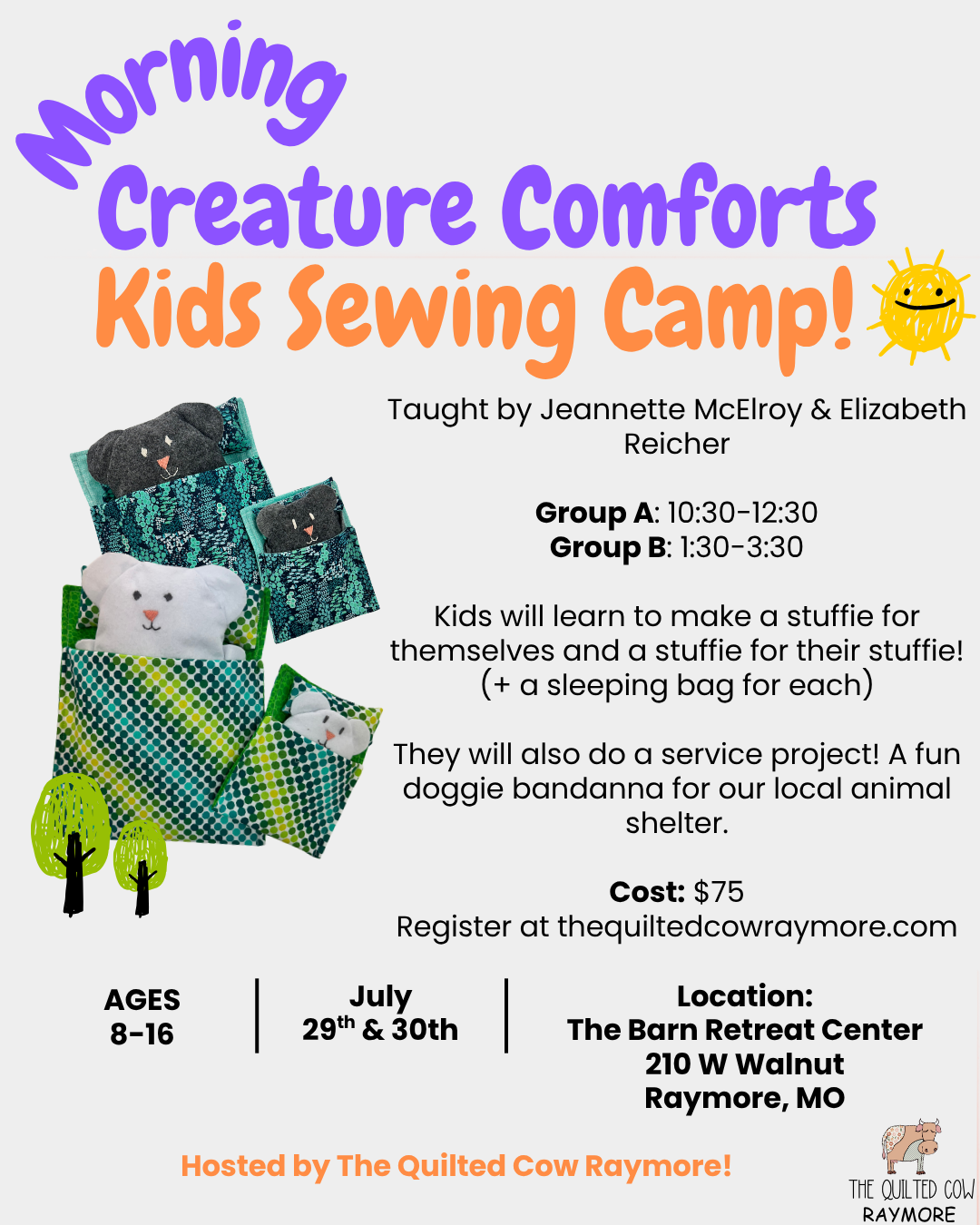 Kids Camp - BEGINNER - Creature Comforts - MORNING