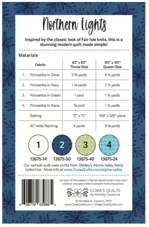 Northern Lights Quilt Pattern - the Tri-Color Edition # CQ-2208