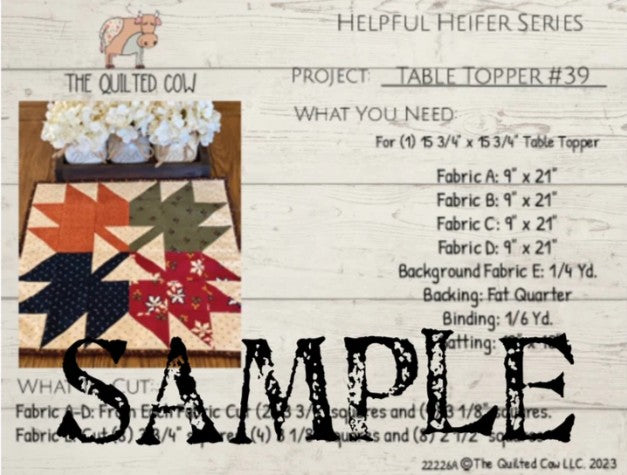Table Topper 39 Helpful Heifer