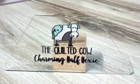 Quilted Cow-Charming Half Hexie Acrylic Template