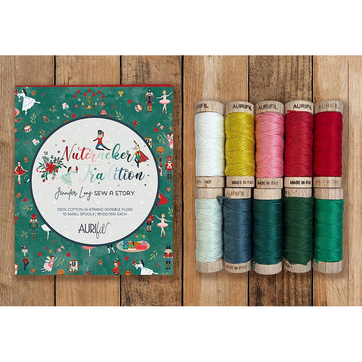 Nutcracker Tradition Aurifil Embroidery Floss Box