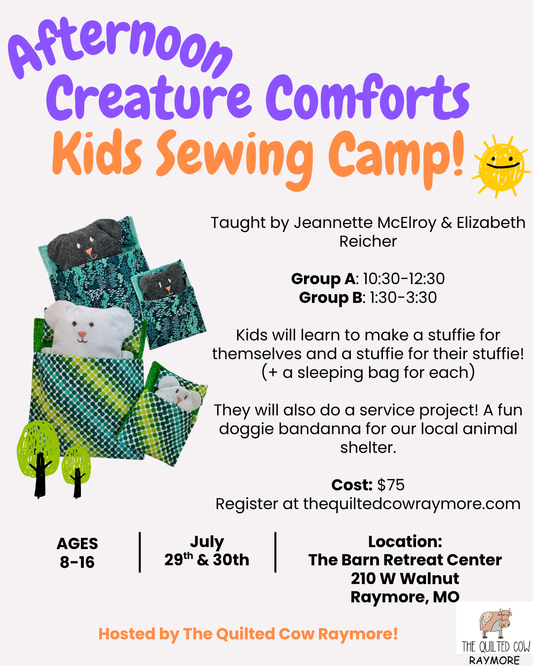 Kids Camp - BEGINNER - Creature Comforts - AFTERNOON