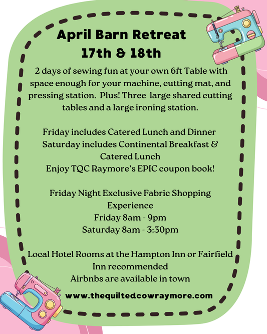 Barn Retreat April 17-18 2026