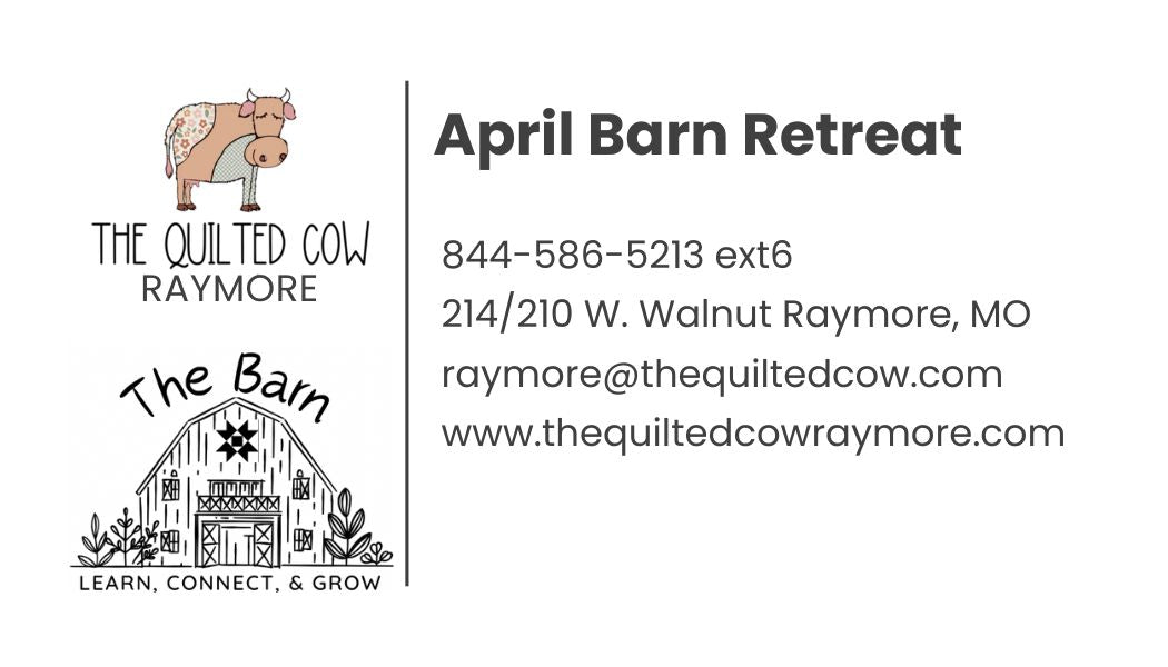 Barn Retreat April 17-18 2026