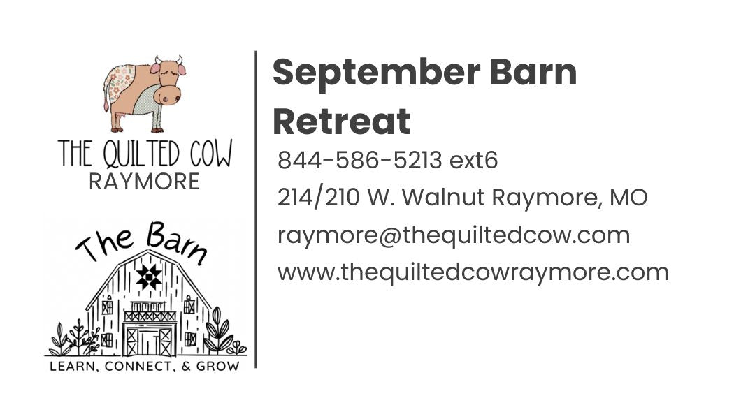 Barn Retreat September 18-19 2026