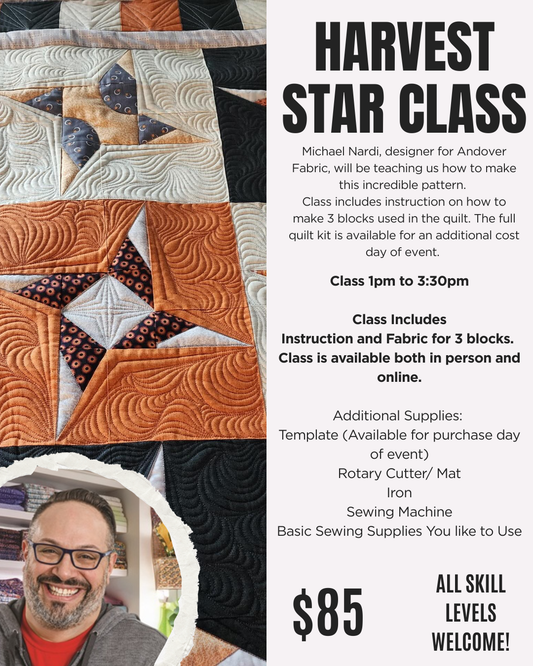 Harvest Star Class with Michael Nardi July 11th 1pm-3:30pm IN PERSON