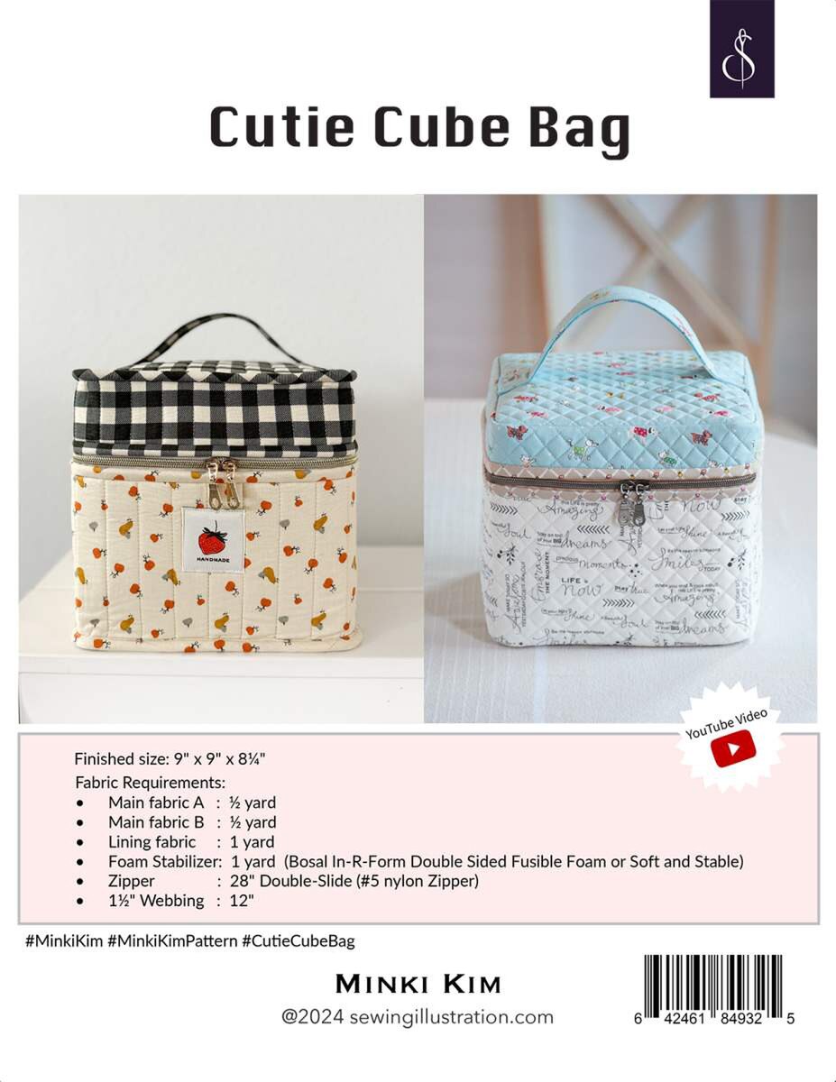 Minki Kim Cutie Cube Bag Pattern SKU: P178-SIBP5