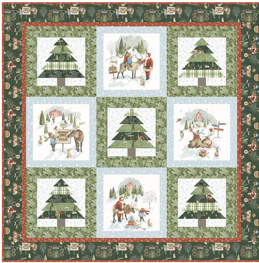 Santa's Tree Farm Quilt Kit - BOX KIT