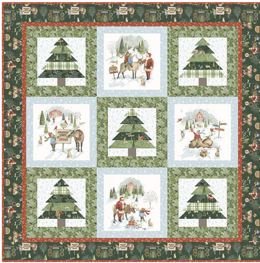 Santa's Tree Farm Quilt Kit - BOX KIT