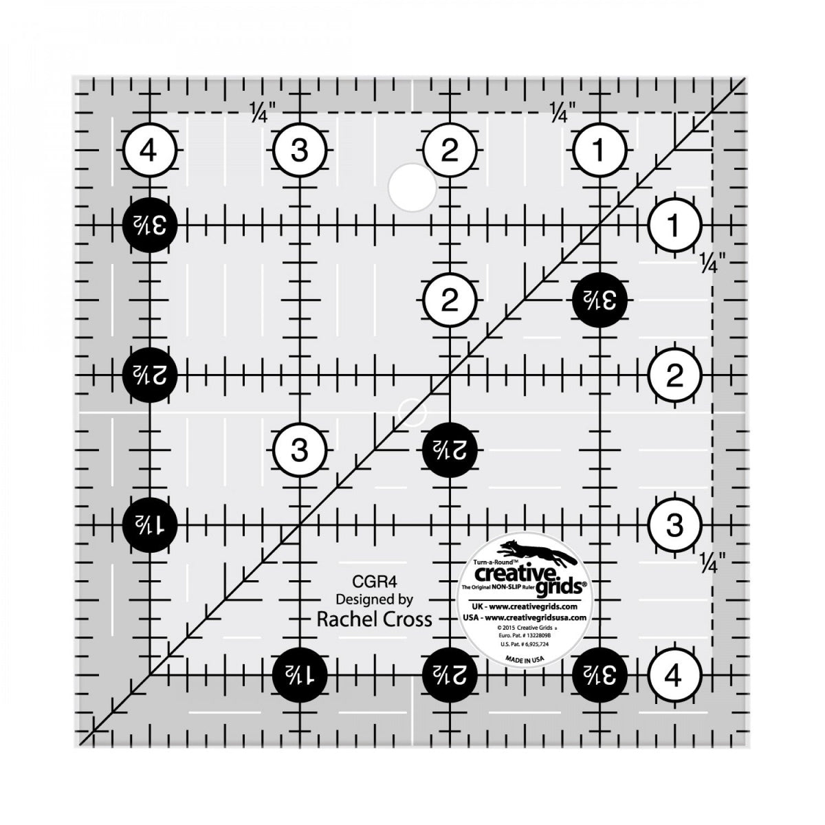 Creative Grids Quilt Ruler 4 1/2in Square