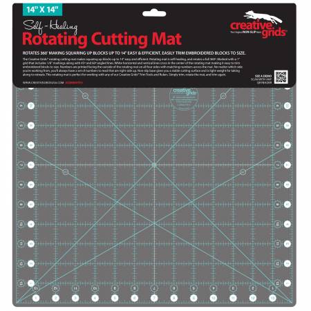 Creative Grids Self-Healing Rotating Rotary Cutting Mat 14in x 14in # CGRMATR14